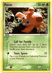 Pokemon EX Fire Red & Leaf Green - Paras