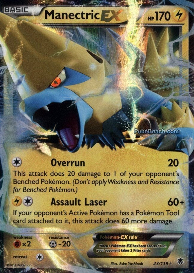 Manectric EX 23/119 - Pokemon XY Phantom Forces Ultra Rare Card