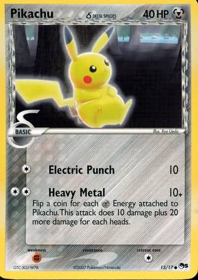 Pokemon POP Series 5 Promo Card Pikachu 13/17 Common