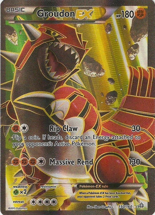 Groudon EX 150/160 Full Art - XY Primal Clash Single Card