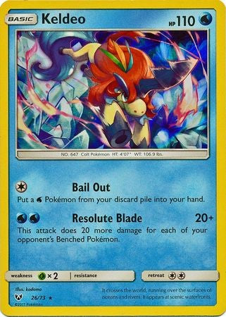 Keldeo - 26/73 - Holo Rare Sun & Moon: Shining Legends Singles