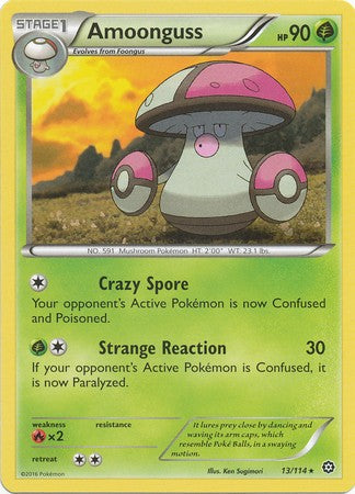Amoonguss 13/114 Rare - Pokemon XY Steam Siege Card
