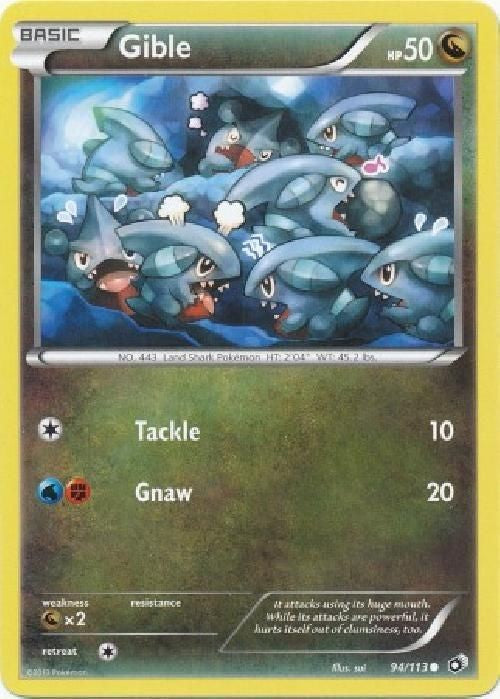 Gible 94/113 - Pokemon Legendary Treasures Common Card