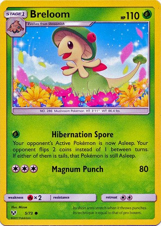 Breloom - 5/73 - Common Sun & Moon: Shining Legends