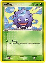 Pokemon EX Deoxys Common Card - Koffing 62/107