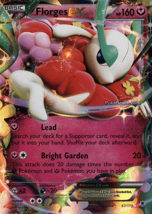 Florges EX 67/119 - Pokemon XY Phantom Forces Ultra Rare Card