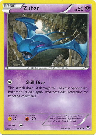 Zubat 30/83 Common - Pokemon Generations Card