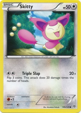 Skitty 109/135 - Pokemon Plasma Storm Common Card