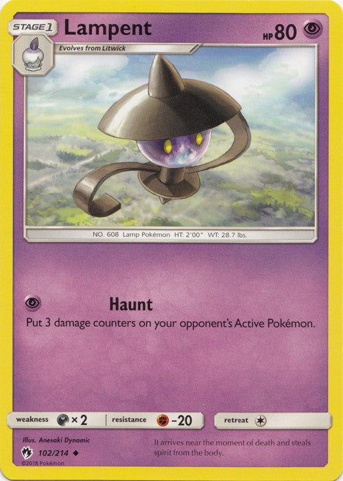 Lampent - 102/214 Pokemon » SM Lost Thunder Uncommon