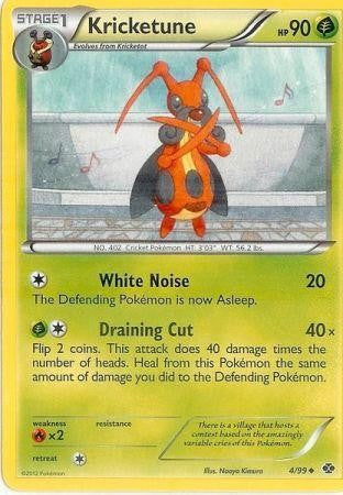 Pokemon Next Destinies Reverse Holo Uncommon Card - Kricketune 4/99