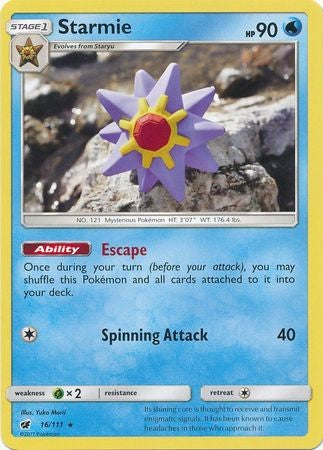 Starmie 16/111 Rare - Pokemon Crimson Invasion Card