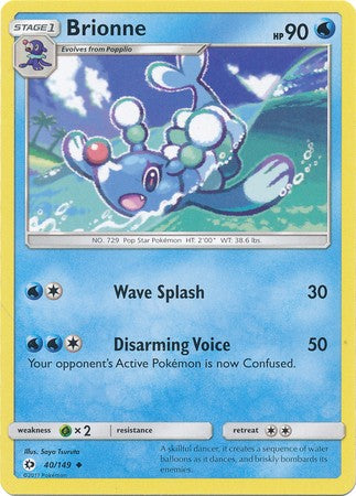 Brionne 40/149 Uncommon - Pokemon Sun & Moon Base Set Single Card