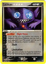 Pokemon EX Deoxys Rare Card - Sableye 23/107