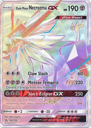 Dusk Mane Necrozma GX 163/156 Hyper Rare - Pokemon Ultra Prism