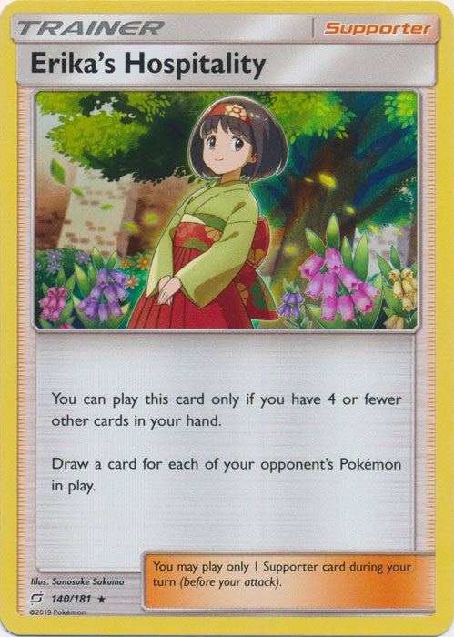 Erika's Hospitality (Holo) - 140/181 Pokemon » SM Team Up Holo Rare