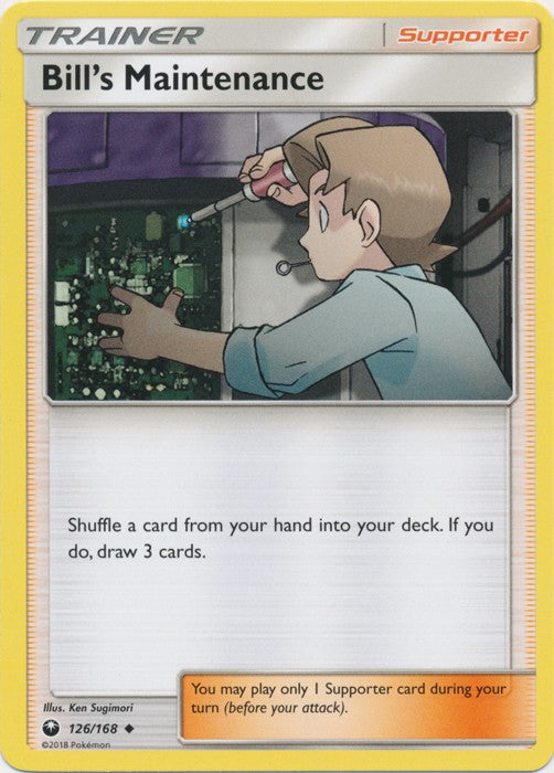 Bill's Maintenance 126/168 Uncommon - Celestial Storm SM7 Pokemon Card