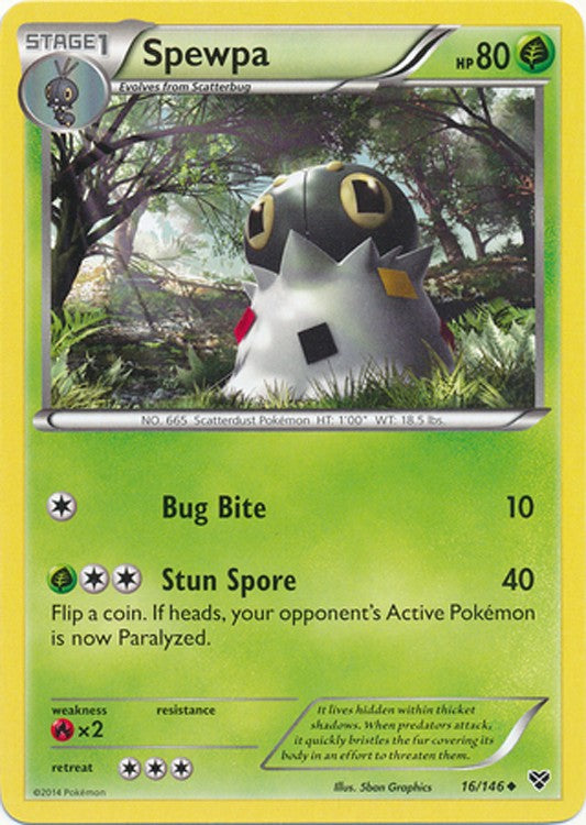 Spewpa 16/146 - Pokemon XY Uncommon Card