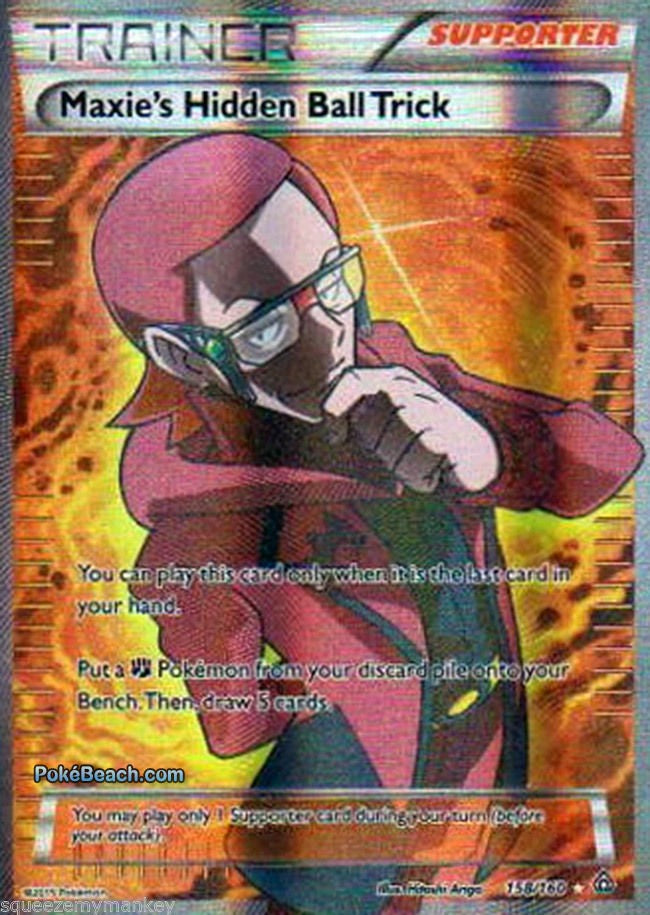 Maxie's Hidden Ball Trick 158/160 Full Art XY Primal Clash Single Card