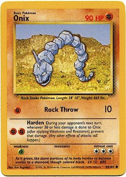 Pokemon Basic Common Card - Onix 56/102