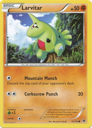 Larvitar 41/124 Common - Pokemon XY Fates Collide Card