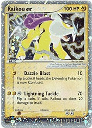 Pokemon EX Aqua vs Magma Ultra Rare Card - Raikou ex 92/95