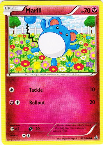 Marill 102/160 - Common Pokemon XY Primal Clash Card