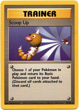 Pokemon Basic Rare Card - Trainer Scoop Up 78/102