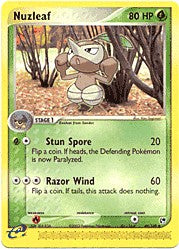 Pokemon Sandstorm Uncommon Card - Nuzleaf 49/100
