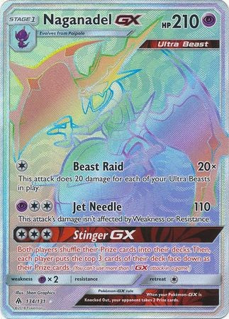 Naganadel GX 134/131 Hyper Rare - Pokemon Sun & Moon Forbidden Light Card