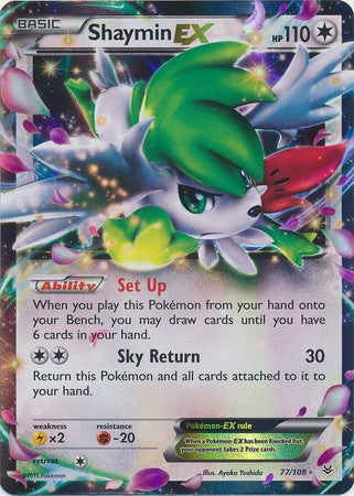 Shaymin EX 77/108 Ultra Rare - Pokemon XY Roaring Skies Card