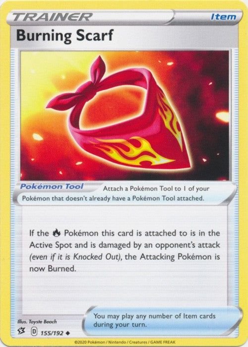 Burning Scarf - 155/192 Pokemon » SWSH Rebel Clash Uncommon