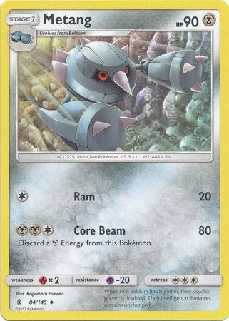 Metang 84/145 Uncommon - Pokemon Sun & Moon Guardians Rising Card