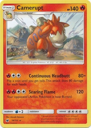 Camerupt 14/111 Rare - Pokemon Crimson Invasion Card