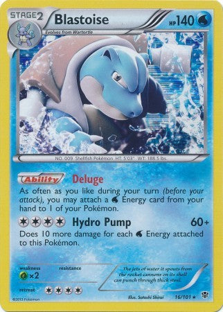 Blastoise 16/101 - Pokemon Plasma Blast Holo Rare Card