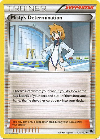 Misty's Determination 104/122 Uncommon - Pokemon XY Breakpoint Card