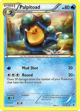 Pokemon Noble Victories Uncommon Card - Palpitoad 23/101