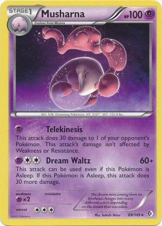 Musharna 69/149 - Pokemon Boundaries Crossed Rare Card