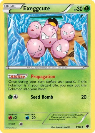 Exeggcute 4/116 - Pokemon Plasma Freeze Uncommon Card