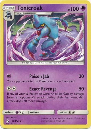 Toxicroak 57/156 Rare - Pokemon Ultra Prism