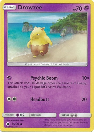 Drowzee 59/149 Common - Pokemon Sun & Moon Base Set Single Card