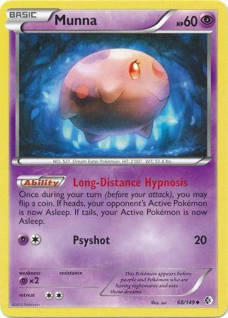Munna 68/149 - Pokemon Boundaries Crossed Uncommon Card