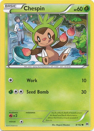 Chespin 8/162 Common - Pokemon XY Break Through Card