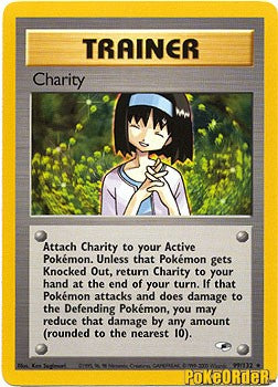 Pokemon Gym Heroes Rare Card - Charity 99/132