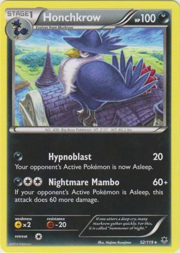 Honchkrow 52/119 - Rare Pokemon XY Phantom Forces Card