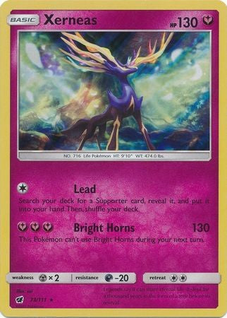 Xerneas 73/111 Holo Rare - Pokemon Crimson Invasion Card