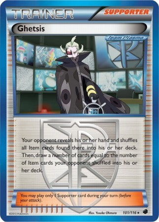 Ghetsis 101/116 - Pokemon Plasma Freeze Holo Rare Card