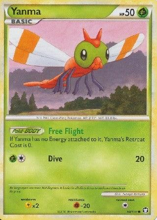 Pokemon Card HS Triumphant Yanma Common 84/102