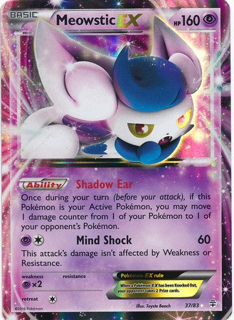 Meowstic EX 37/83 Ultra Rare - Pokemon Generations Card