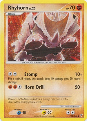 Pokemon Supreme Victors Common Card - Rhyhorn 122/147