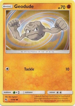 Geodude - 33/68 - Common Sun & Moon: Hidden Fates
